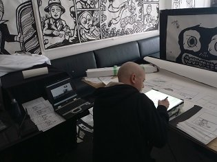 cartoon murals,comics artist