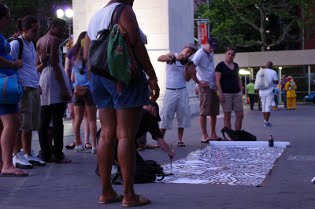 sidewalk art, New York Graffiti